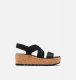 Sorel Women's Cameron™ Flatform Slingback Wedge Sandal - Black