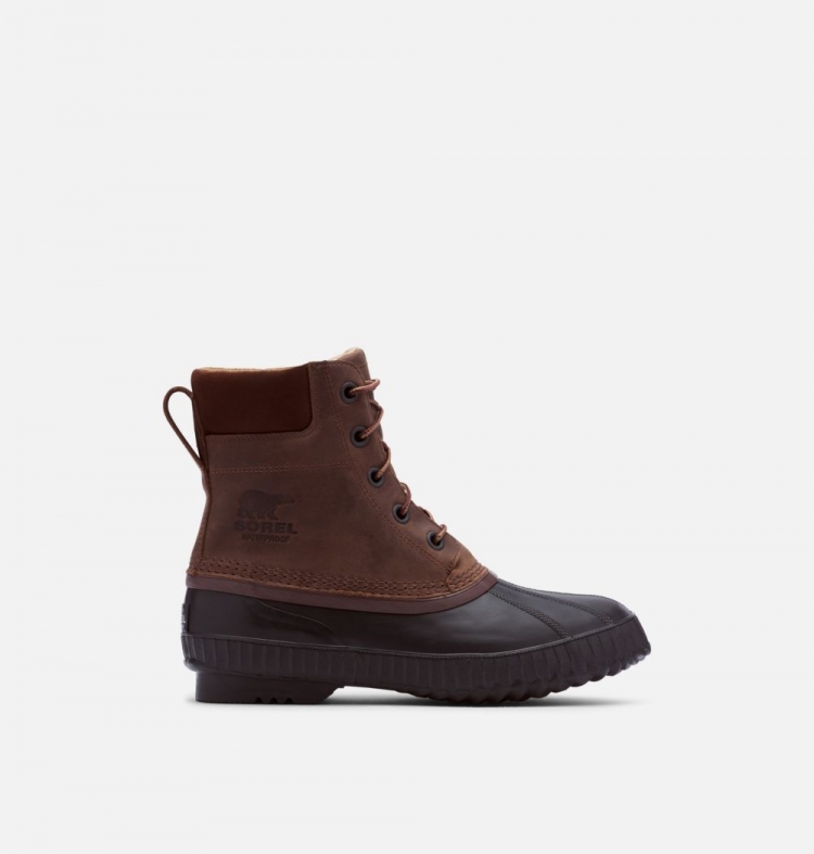 Sorel Mens Cheyanne II Lace Duck Boot - Tobacco, Black - Click Image to Close