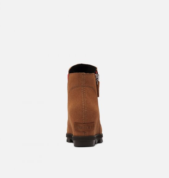 Sorel Youth Joan Of Arctic™ Wedge II Zip Bootie - Velvet Tan
