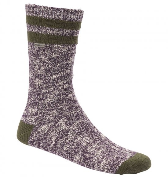 Sorel Women's Cotton Varsity Stripe Crew - Dark Plum