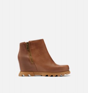 Sorel Women's Joan Of Arctic™ Wedge III Zip Bootie - Hazelnut Leather, Gum 2