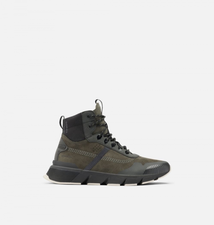 Sorel Men's Kinetic™ Rush Mid Sneaker - Alpine Tundra, Dark Moss - Click Image to Close