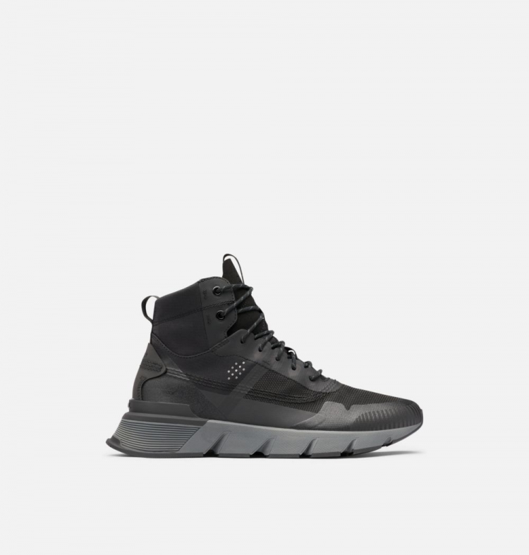 Sorel Men's Kinetic™ Rush Mid Sneaker - Black, Grill - Click Image to Close