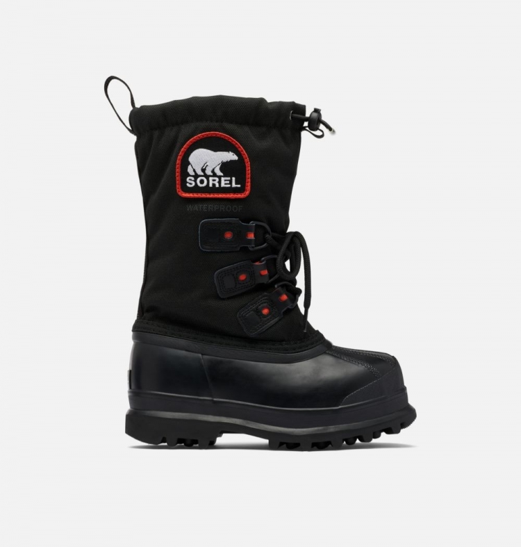 Sorel Youth Glacier™ XT Boot - Black, Red Quartz - Click Image to Close
