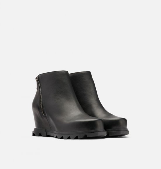 Sorel Women\'s Joan Of Arctic™ Wedge III Zip Wide Bootie - Black, Sea Salt