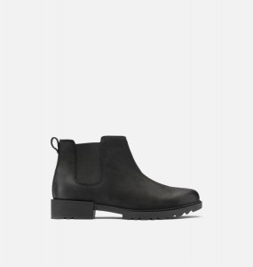 Sorel Women's Emelie™ II Chelsea Bootie - Black, Sea Salt
