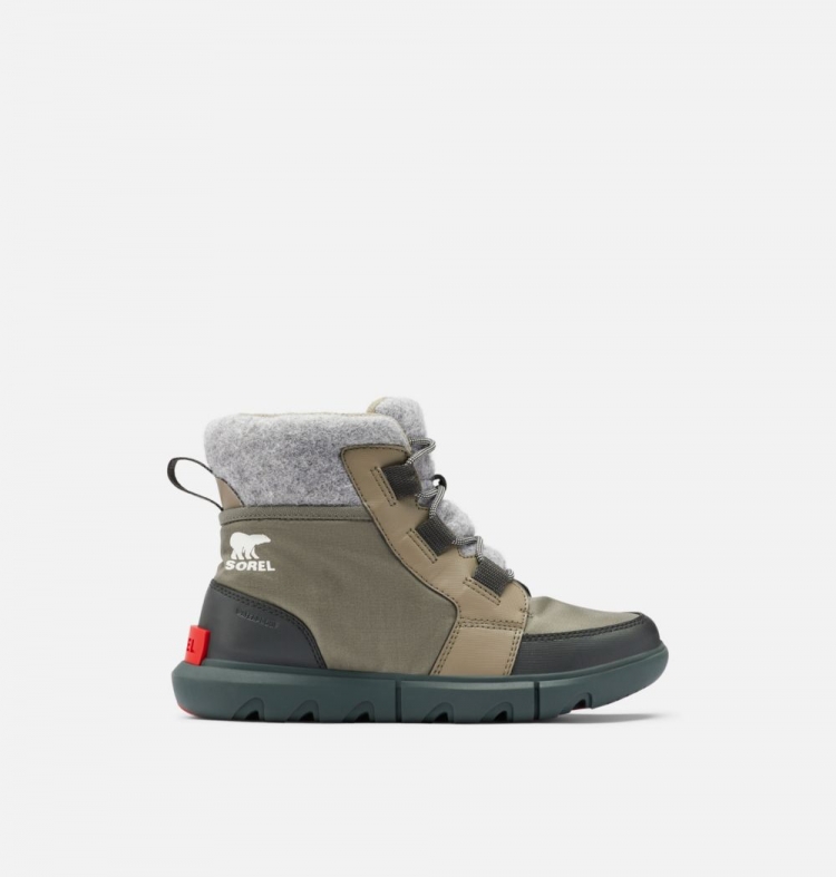 Sorel Women's Sorel Explorer™ II Carnival Felt Bootie - Sage, Dark Stone - Click Image to Close