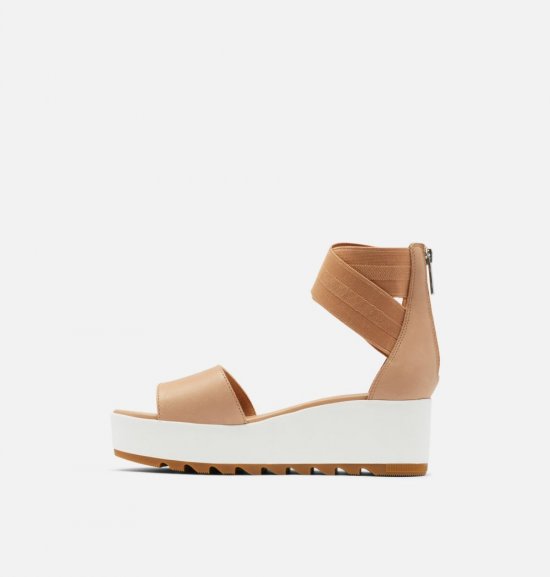 Sorel Women\'s Cameron™ Flatform Ankle Strap Wedge Sandal - Honest Beige