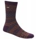 Sorel Women's Cotton Jacquard Pattern Crew Socks - Dark Plum