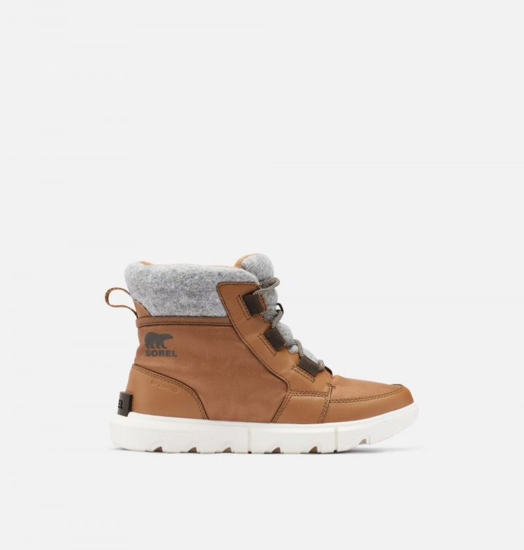 Sorel Women's Sorel Explorer™ II Carnival Felt Bootie - Velvet Tan, Blackened Brown - Click Image to Close