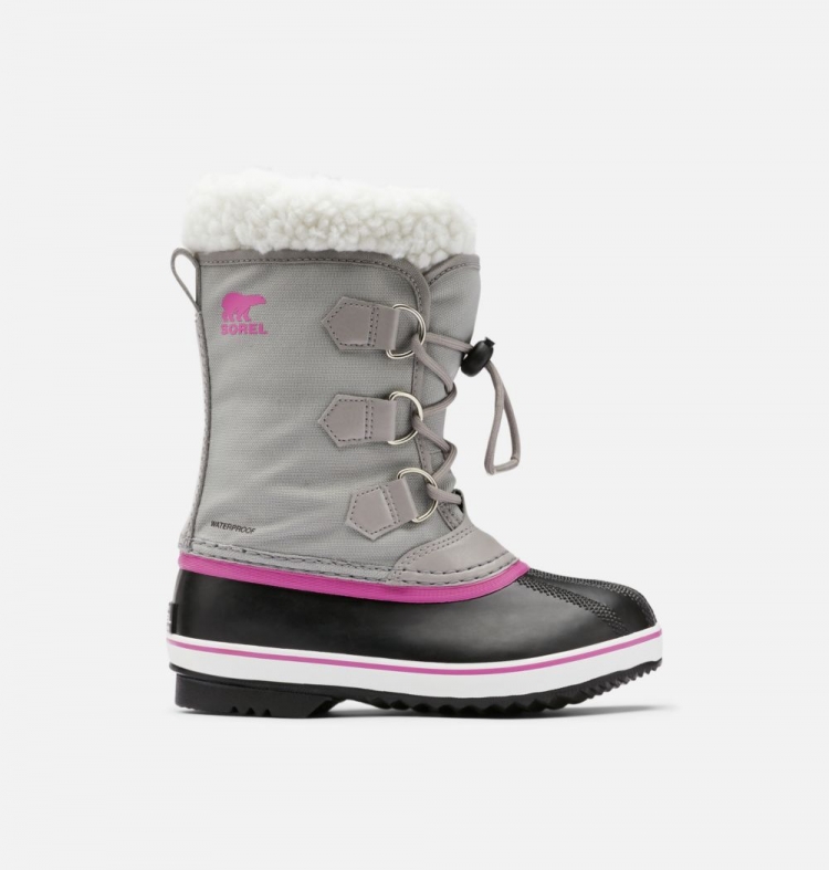Sorel Children's Yoot Pac™ Nylon Boot - Chrome Grey, Black - Click Image to Close