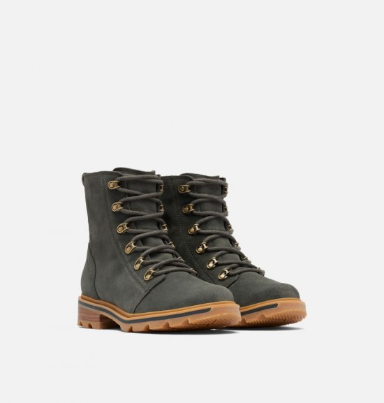 Sorel Women\'s Lennox™ Lace Boot - Dark Moss, Gum 2