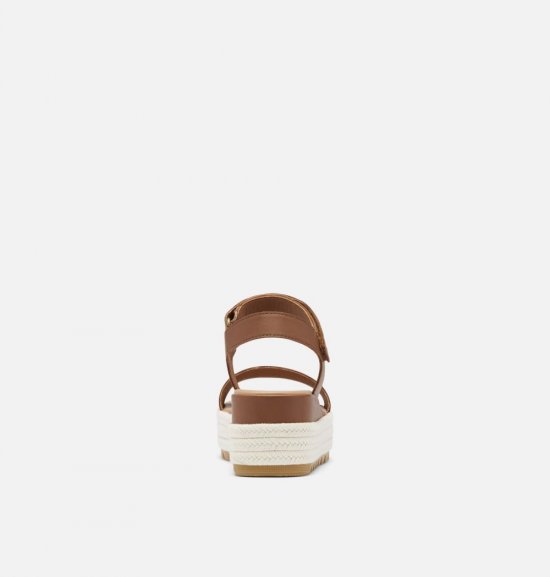 Sorel Women\'s Cameron™ Flatform Wedge Sandal - Velvet Tan, Chalk