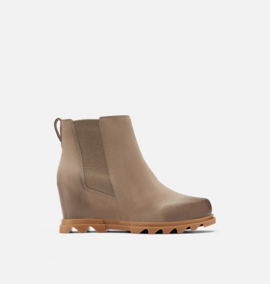 Sorel Women's Joan Of Arctic™ Wedge III Chelsea Bootie - Omega Taupe, Wet Sand