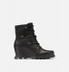 Sorel Women's Joan Of Arctic™ Wedge III Lace Bootie - Black, Sea Salt Sorel Women's Joan Of Arctic™ Wedge III Lace Bootie - Black, Sea Salt