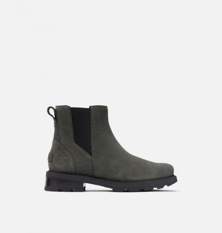 Sorel Women's Lennox™ Chelsea Bootie - Dark Moss, Black - Click Image to Close