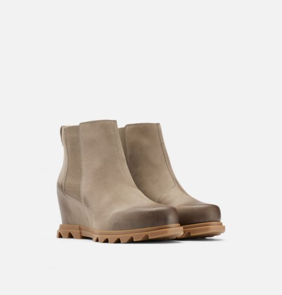 Sorel Women\'s Joan Of Arctic™ Wedge III Chelsea Bootie - Omega Taupe, Wet Sand