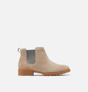 Sorel Women's Emelie™ II Chelsea Bootie - Omega Taupe, Gum 10