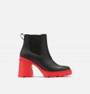 Sorel Women's Brex™ Heel Chelsea Bootie - Black, Cherrybomb