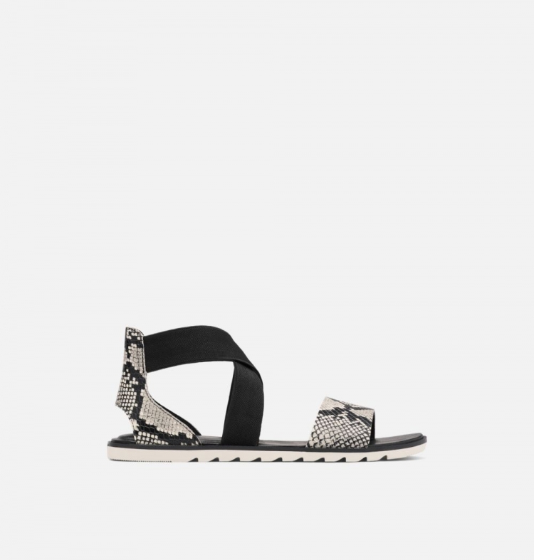 Sorel Women's Ella™ II Sandal - Snake, Black - Click Image to Close