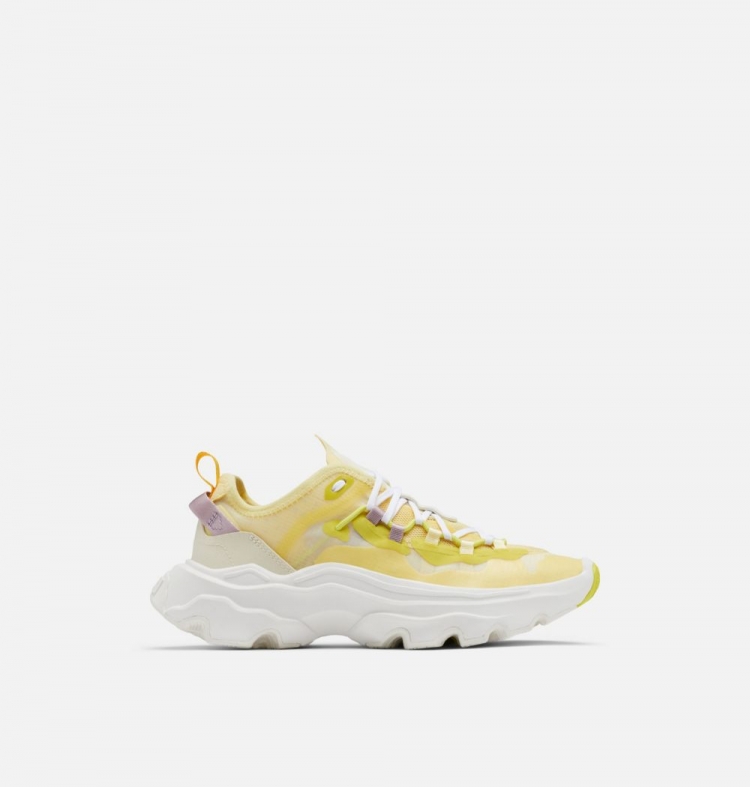 Sorel Women's Kinetic™ Breakthru Tech Lace Sneaker - Tranquil Yellow, Chalk - Click Image to Close