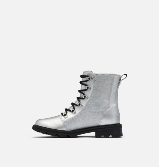 Sorel Women\'s Lennox™ Lace Boot - Pure Silver, Black