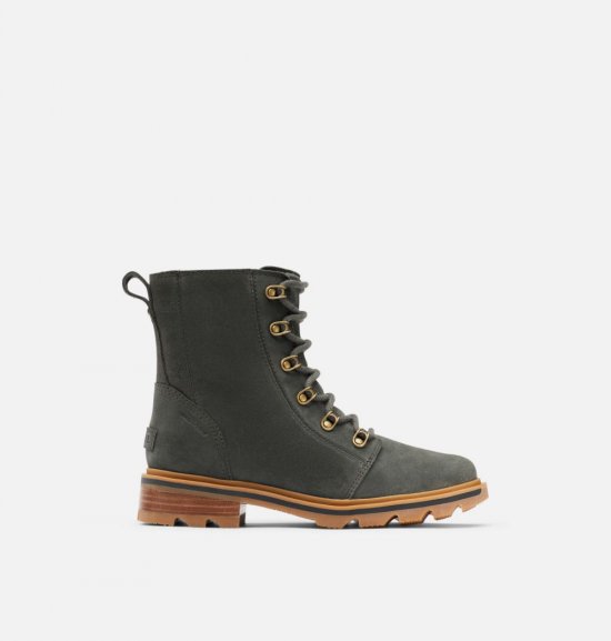 Sorel Women's Lennox™ Lace Boot - Dark Moss, Gum 2