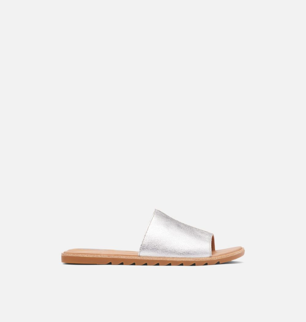 Sorel Womens Ella™ II Block Slide - Pure Silver