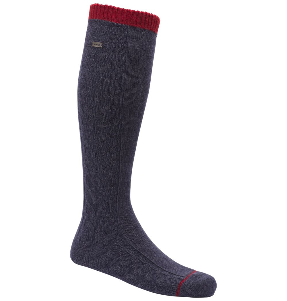 Sorel Women's Novelty Cable Wool Knee-Hi Socks - Navy