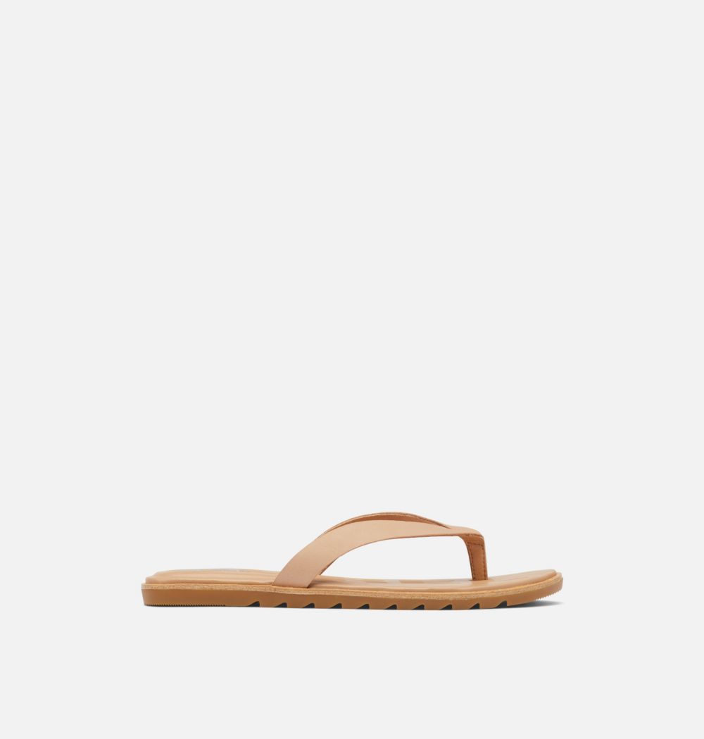 Sorel Womens Ella™ II Flip Sandal - Honest Beige, Gum