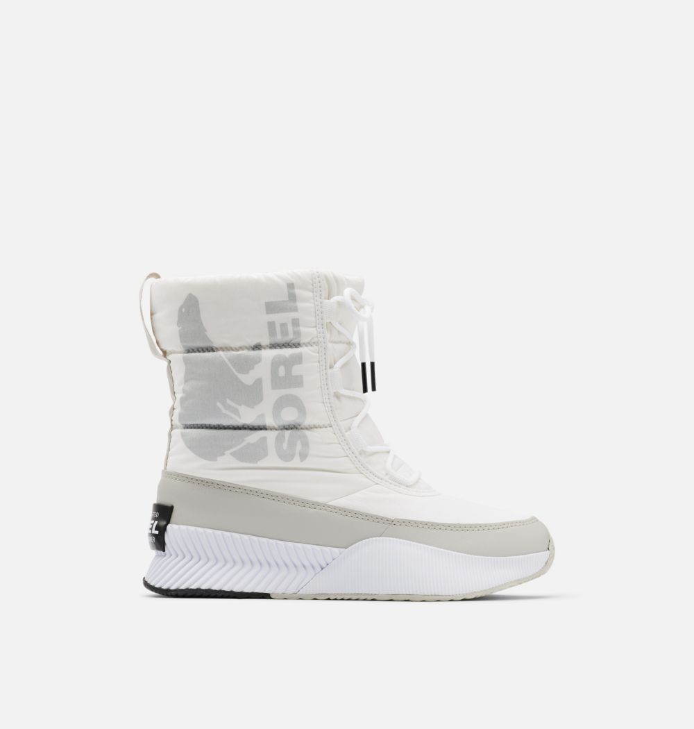 Sorel Women's Out 'N About™ III Puffy Lace Boot - White, Pure Silver