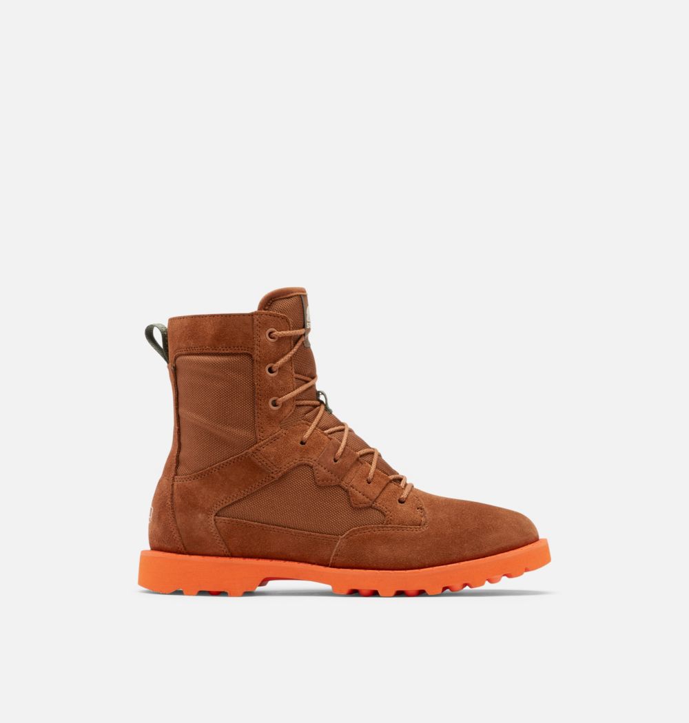Sorel Men's Caribou™ OTM Boot - Dark Amber, Spark Orange