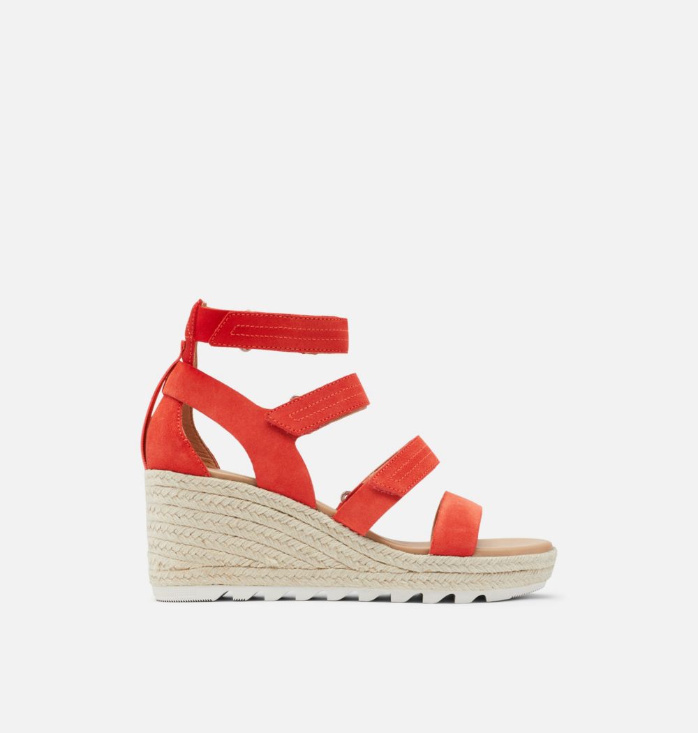 Sorel Women's Cameron™ Multi Strap Wedge Sandal - Signal Red