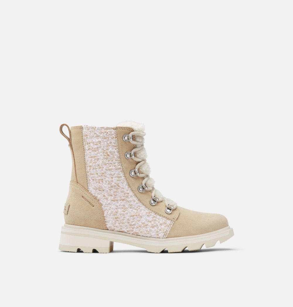 Sorel Women's Lennox™ Lace Cozy Bootie - Ancient Fossil, Chalk