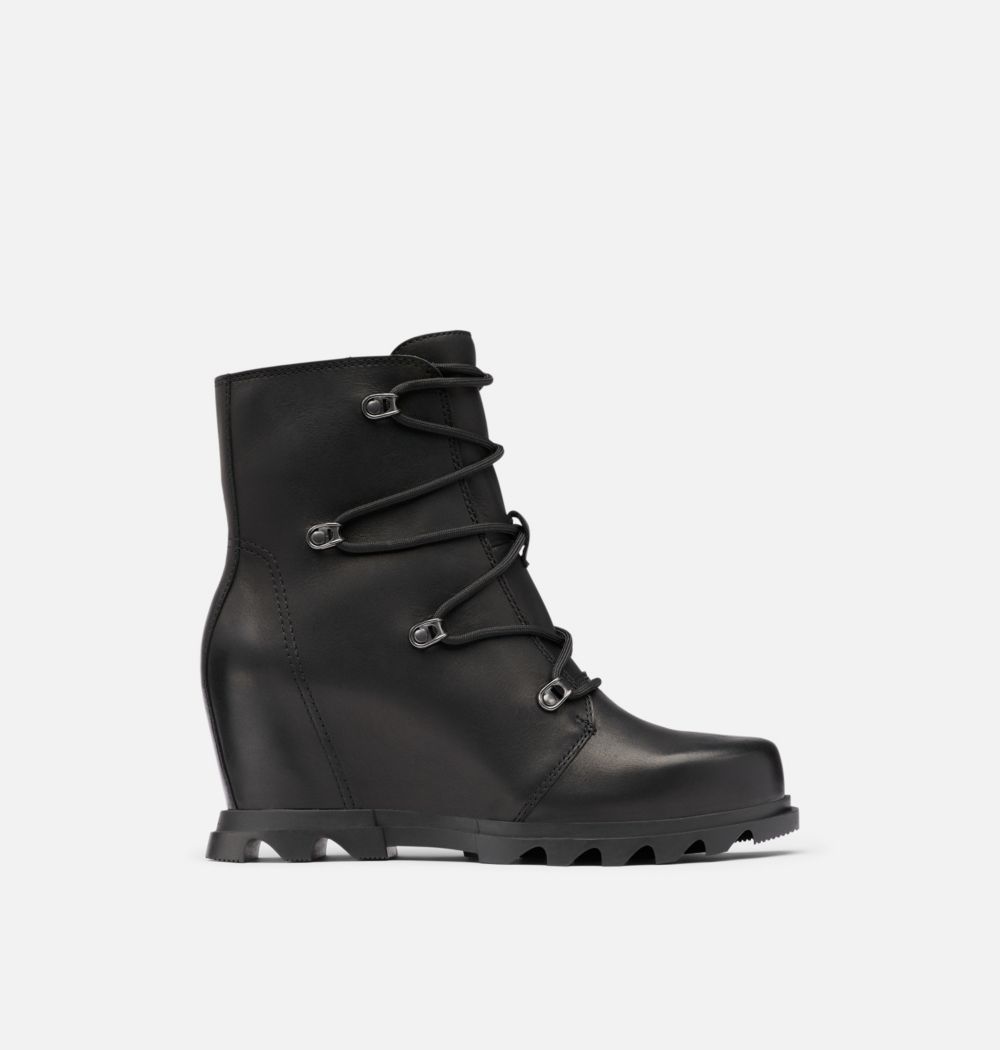 Sorel Women's Joan Of Arctic™ Wedge III Lace Bootie - Black, Sea Salt