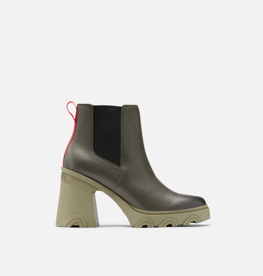 Sorel Women's Brex™ Heel Chelsea Bootie - Dark Moss, Sage