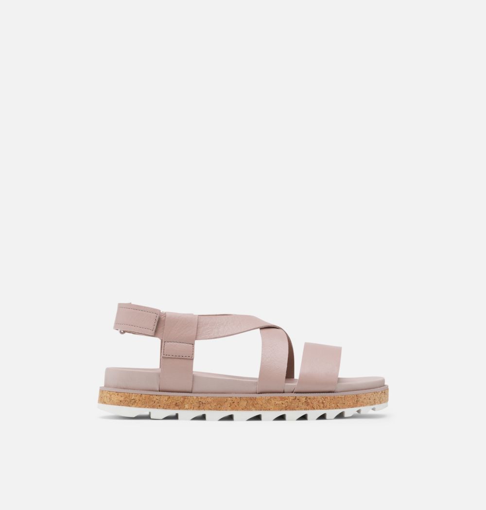 Sorel Womens Roaming™ Criss Cross Sandal - Mauve Vapor