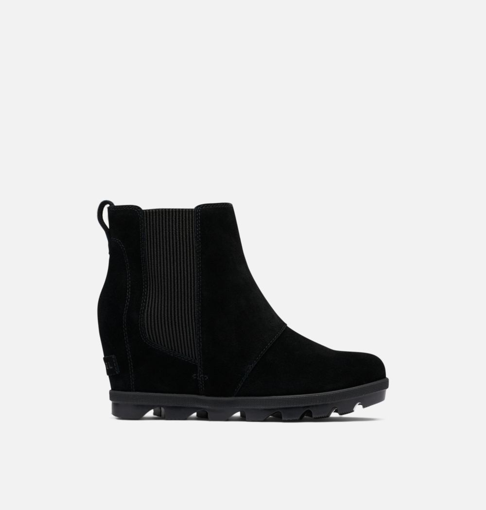 Sorel Women's Joan Of Arctic™ Wedge II Chelsea Bootie  - Black, Sea Salt