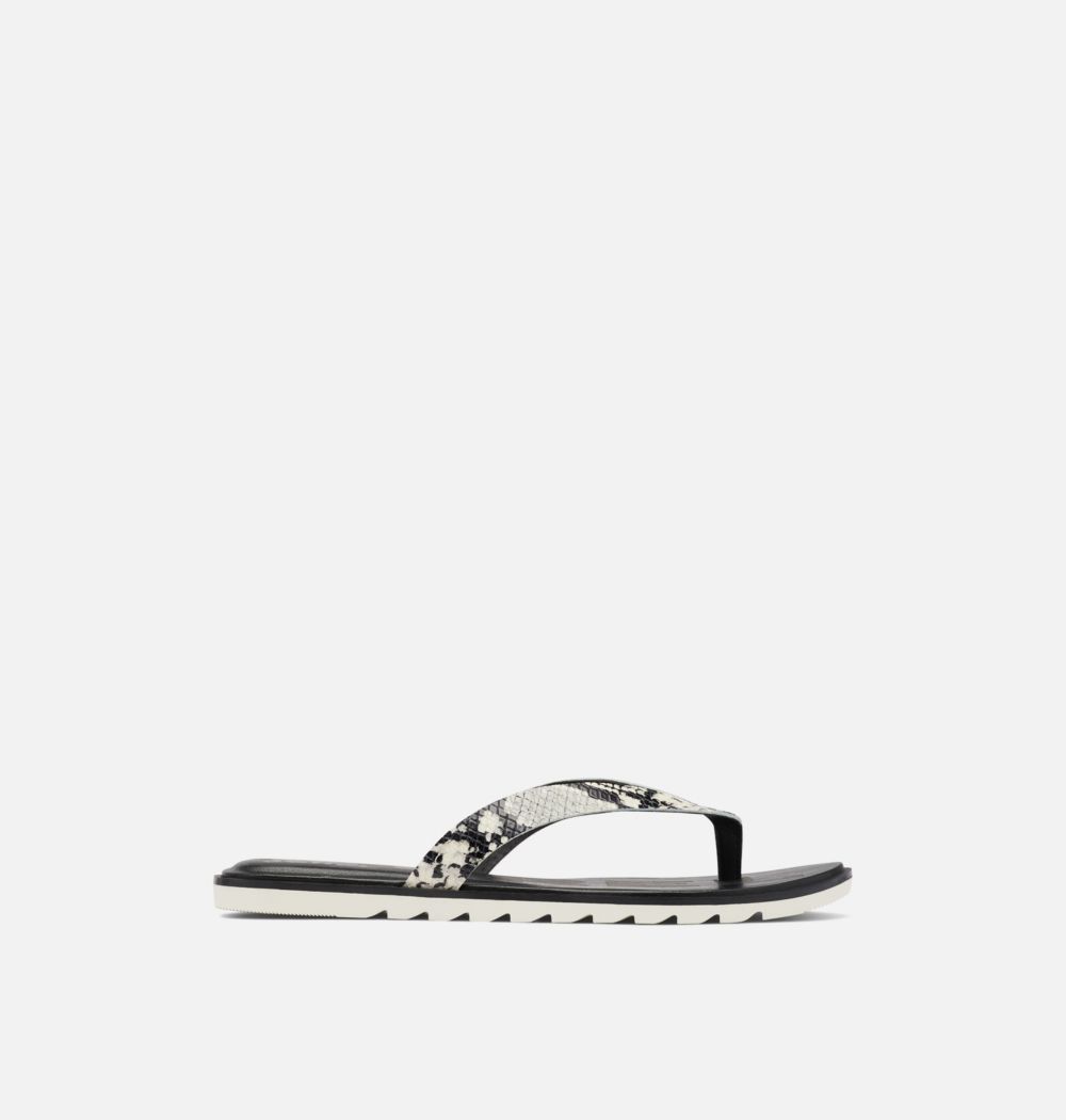 Sorel Womens Ella™ II Flip Sandal - Black, Chalk