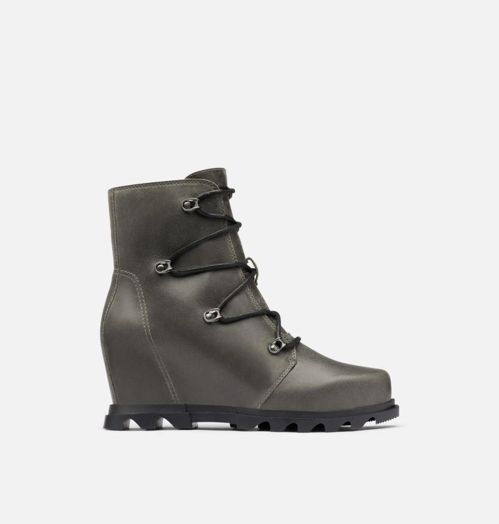Sorel Women's Joan Of Arctic™ Wedge III Lace Bootie - Quarry, Black