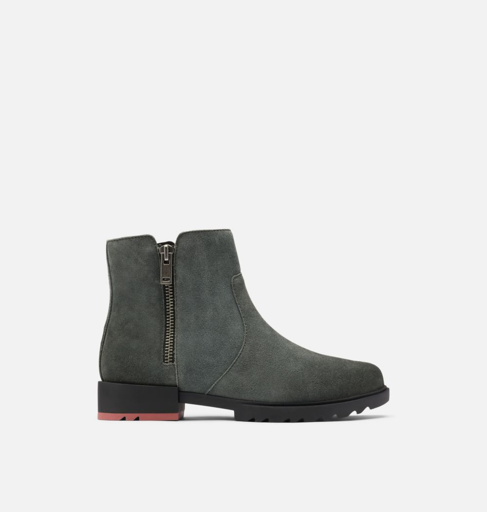 Sorel Women's Emelie™ II Zip Bootie - Dark Moss, Rose Dust