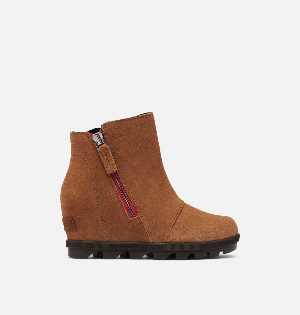 Sorel Youth Joan Of Arctic™ Wedge II Zip Bootie - Velvet Tan