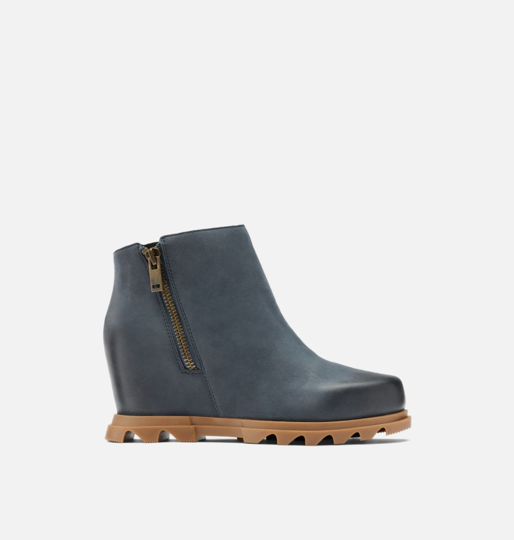 Sorel Women's Joan Of Arctic™ Wedge III Zip Bootie - Uniform Blue, Gum 2