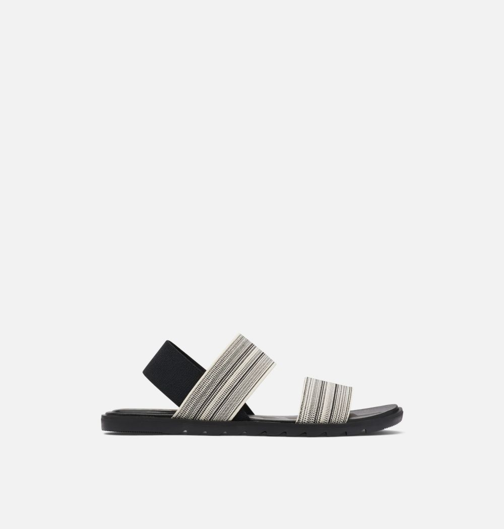 Sorel Womens Ella™ II Two Strap Sandal - Black, Chalk