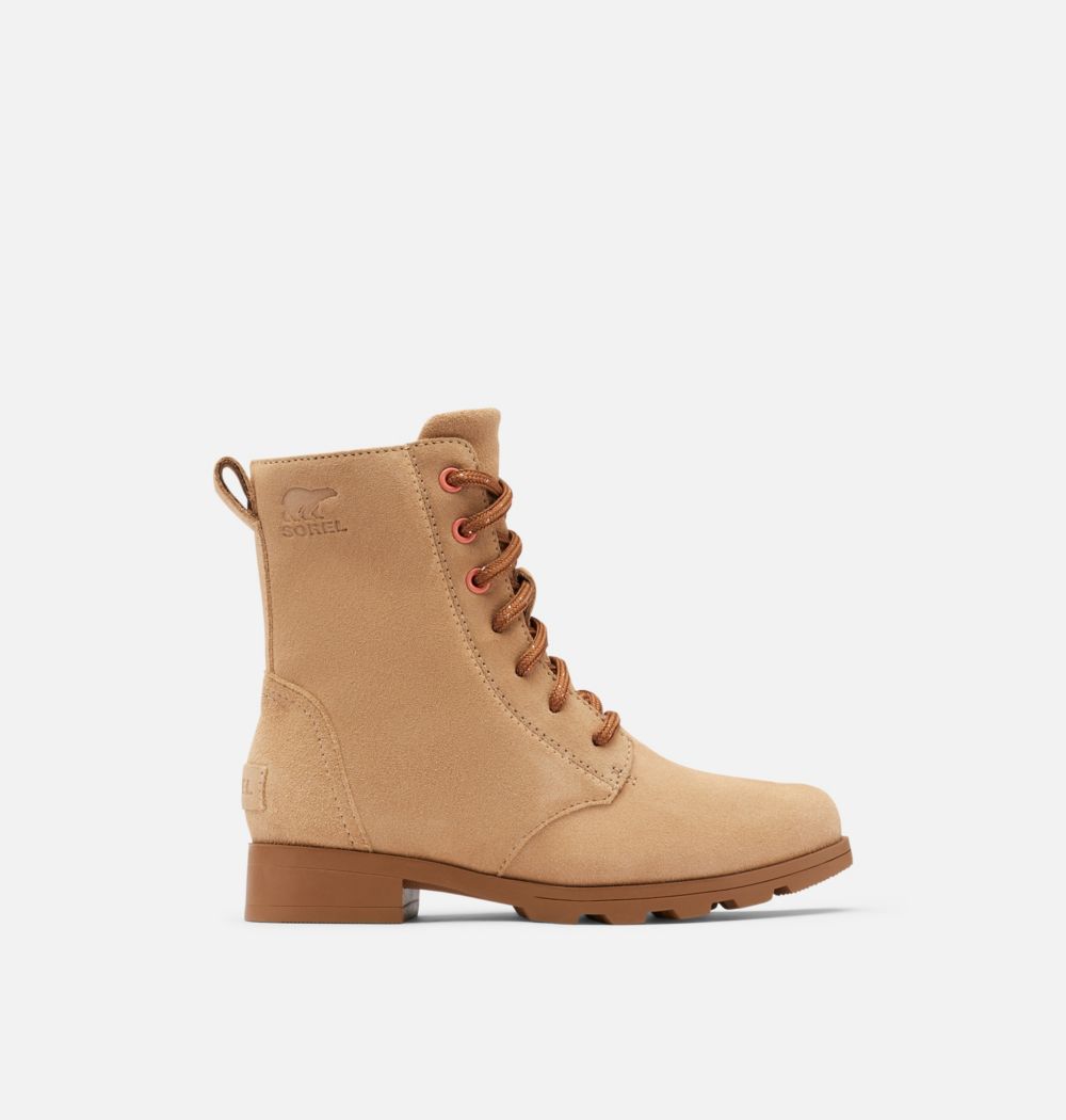 Sorel Youth Emelie™ Lace Bootie - Canoe, Velvet Tan