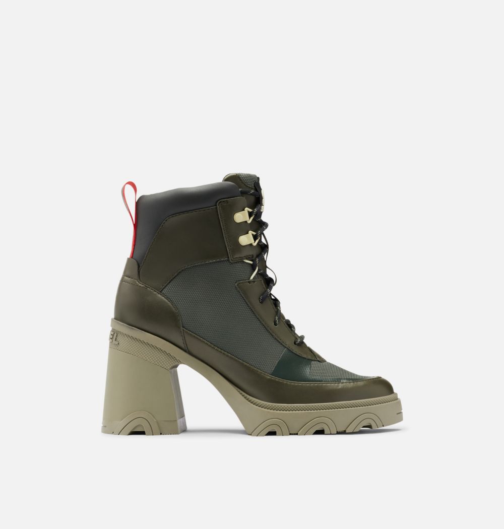 Sorel Women's Brex™ Heel Lace Bootie - Dark Moss, Sage