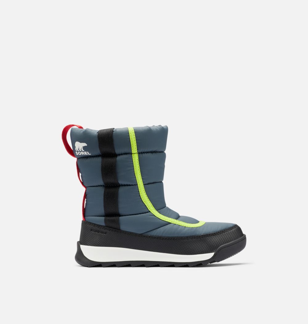 Sorel Youth Whitney™ II Puffy Mid Boot - Uniform Blue, Cherrybomb