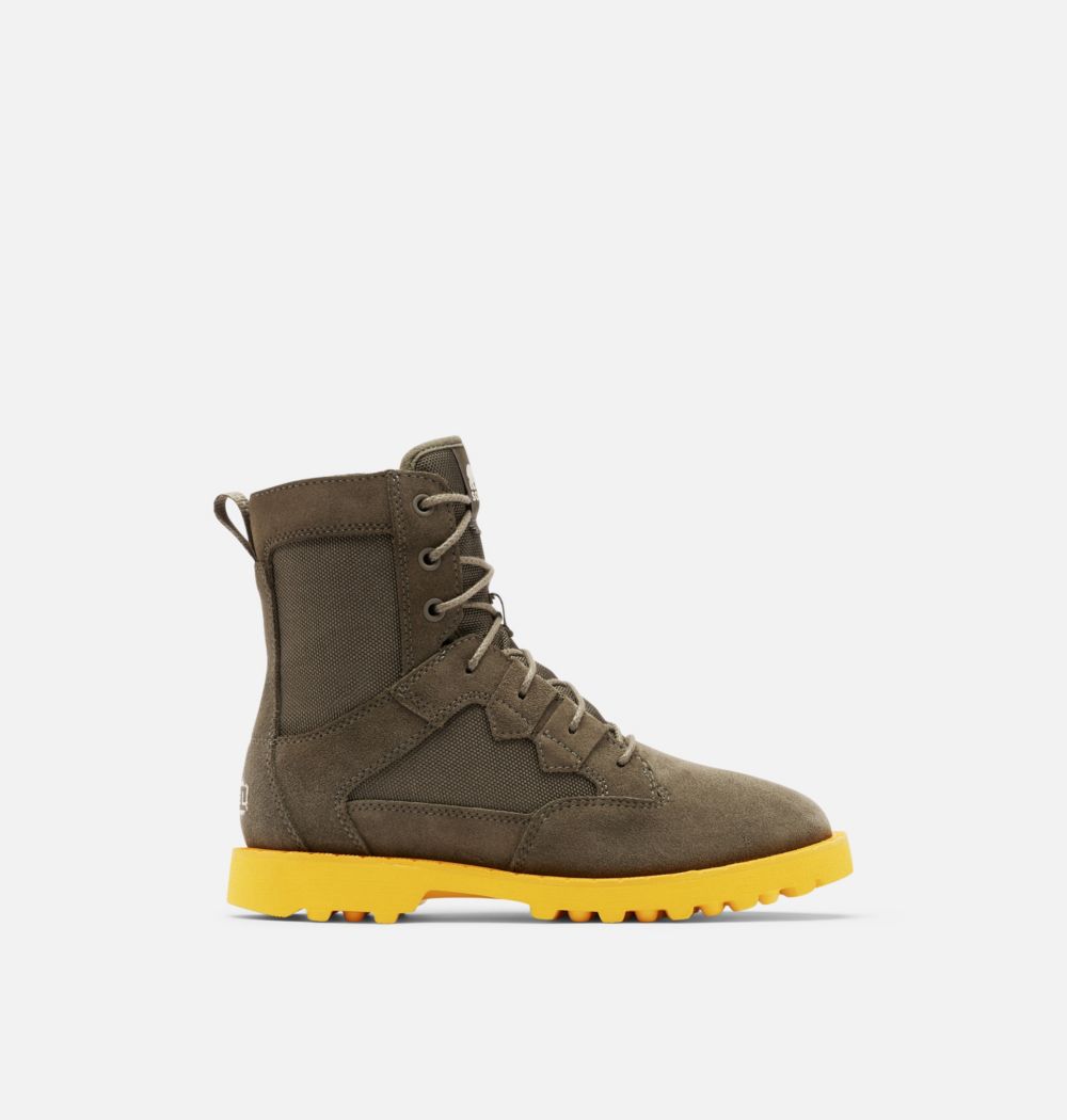 Sorel Women's Caribou™ OTM Bootie - Alpine Tundra, Cyber Yellow