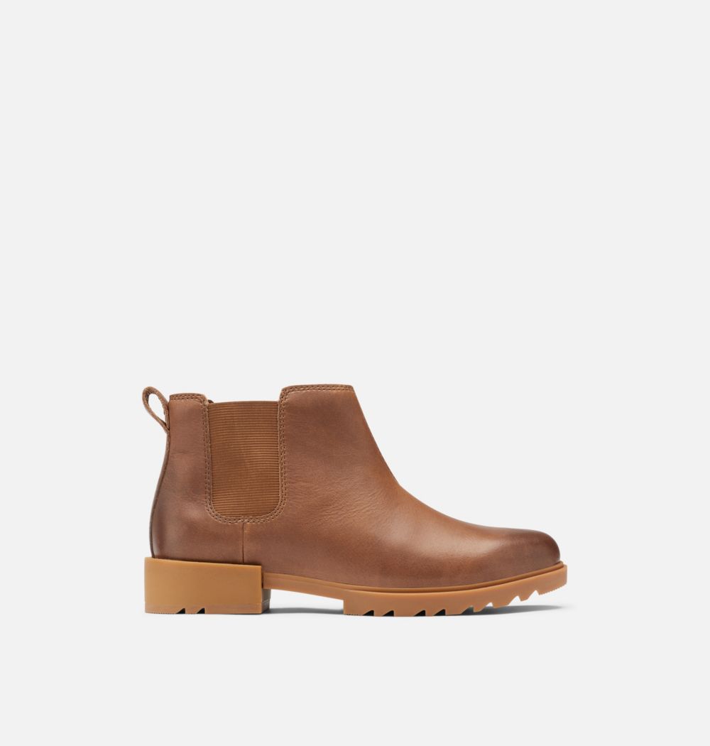 Sorel Women's Emelie™ II Chelsea Bootie - Hazelnut Leather, Gum 2